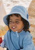 Mid Blue Terry Towelling Bucket Hat - Acorn Kids Accessories