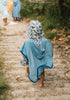 Mid Blue Terry Towelling Hooded Towel - Acorn Kids Accessories