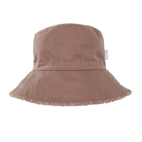 Mocha Frayed Bucket Hat - Adult - Acorn Kids Accessories