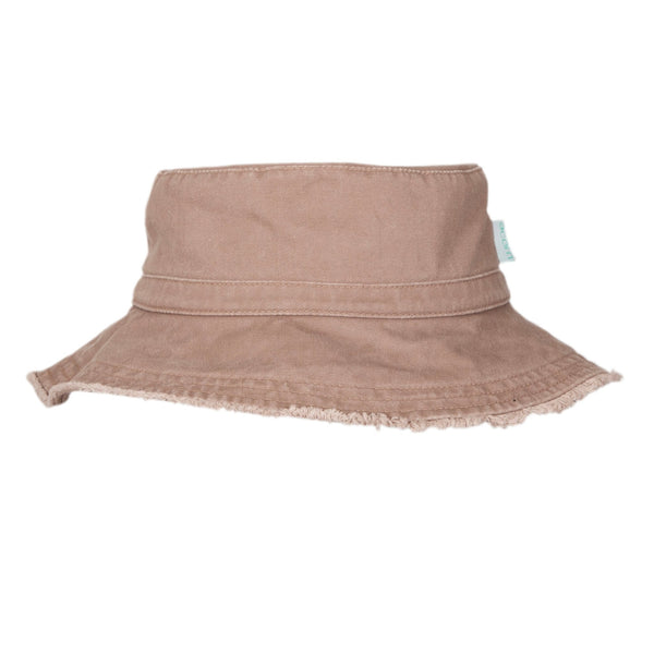 Mocha Frayed Bucket Hat - Adult - Acorn Kids Accessories