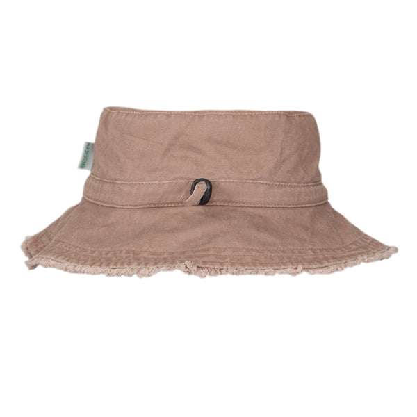 Mocha Frayed Bucket Hat - Adult - Acorn Kids Accessories