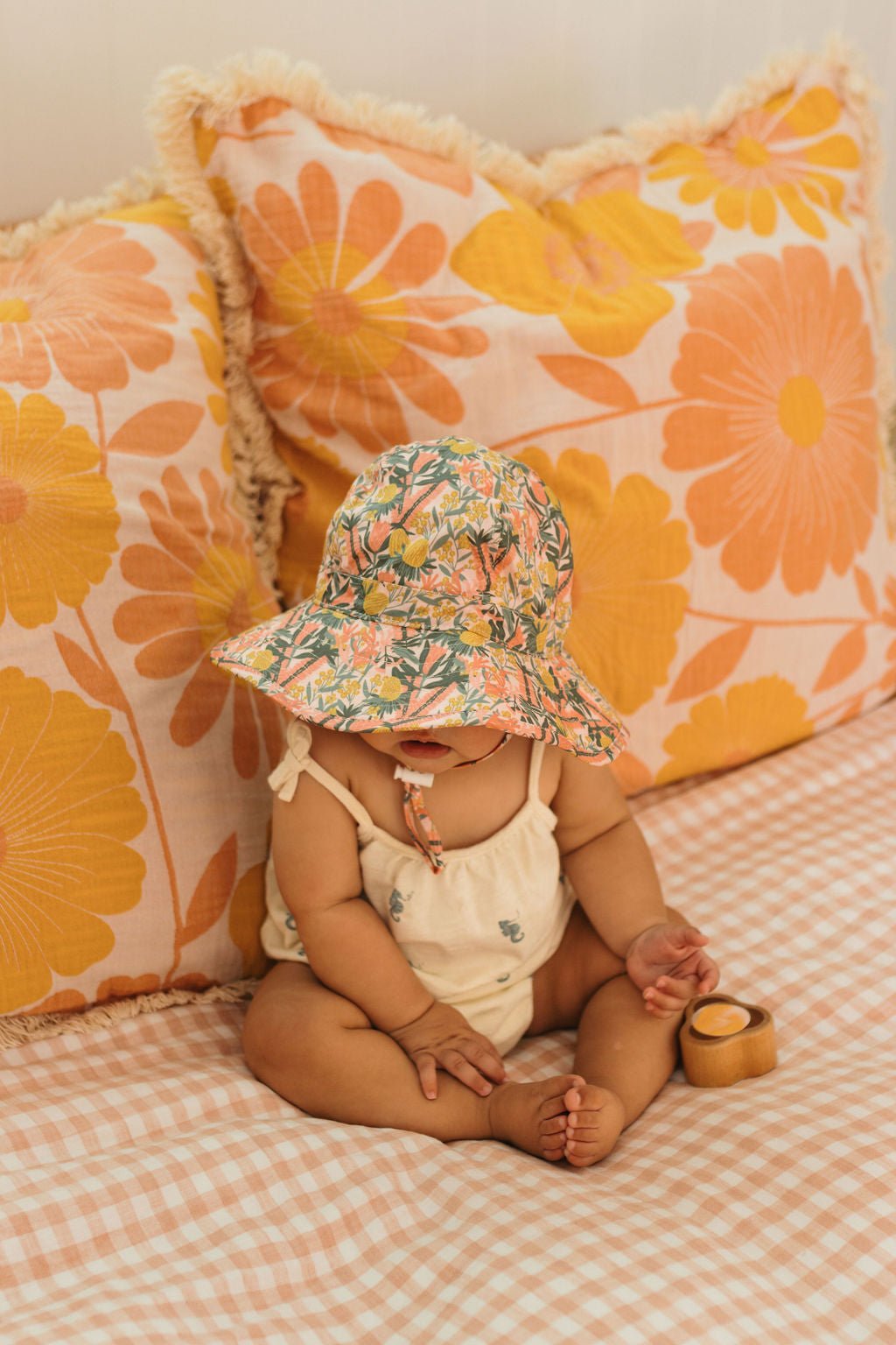 Native Blooms Wide Brim Infant Hat - Acorn Kids Accessories