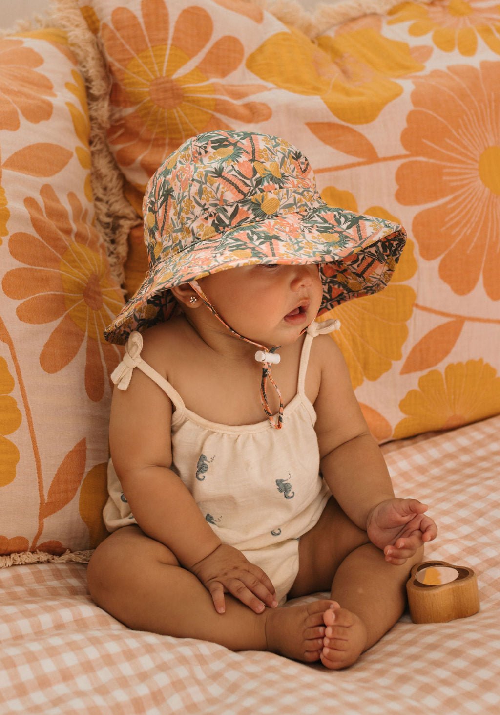 Native Blooms Wide Brim Infant Hat - Acorn Kids Accessories