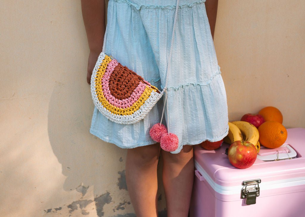 Natural Rainbow Straw Bag - Acorn Kids Accessories