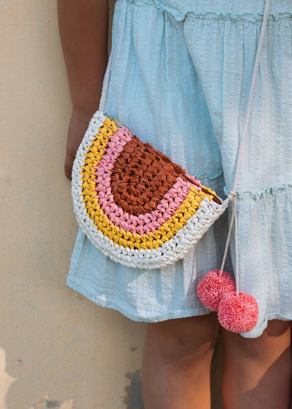 Natural Rainbow Straw Bag - Acorn Kids Accessories