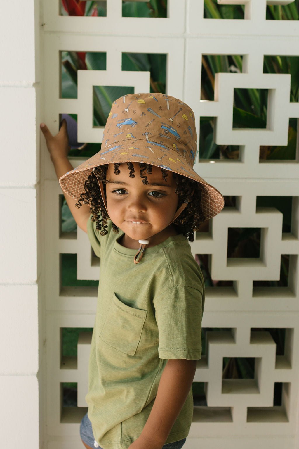 On The Tools Wide Brim Bucket Hat - Acorn Kids Accessories