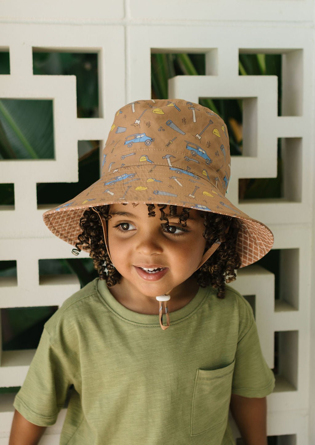 On The Tools Wide Brim Bucket Hat - Acorn Kids Accessories