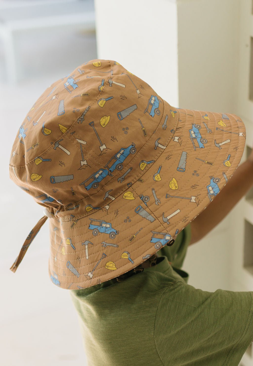 On The Tools Wide Brim Bucket Hat - Acorn Kids Accessories