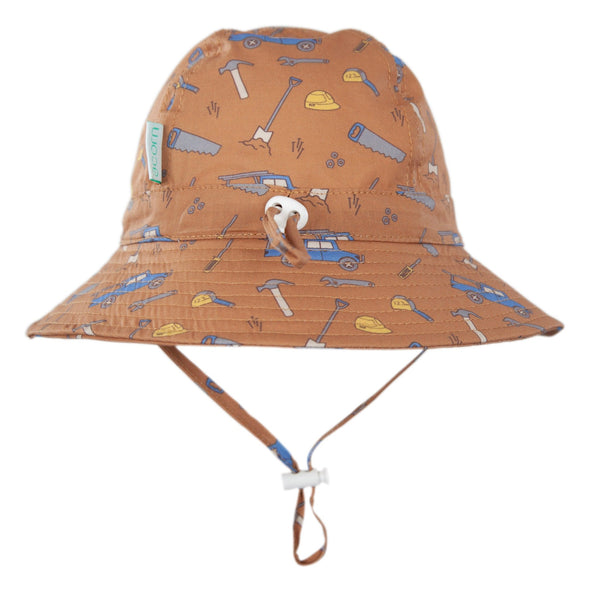 On The Tools Wide Brim Infant Hat - Acorn Kids Accessories