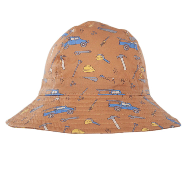 On The Tools Wide Brim Infant Hat - Acorn Kids Accessories