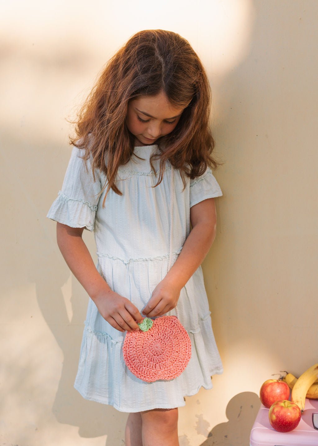Peach Straw Bag - Acorn Kids Accessories