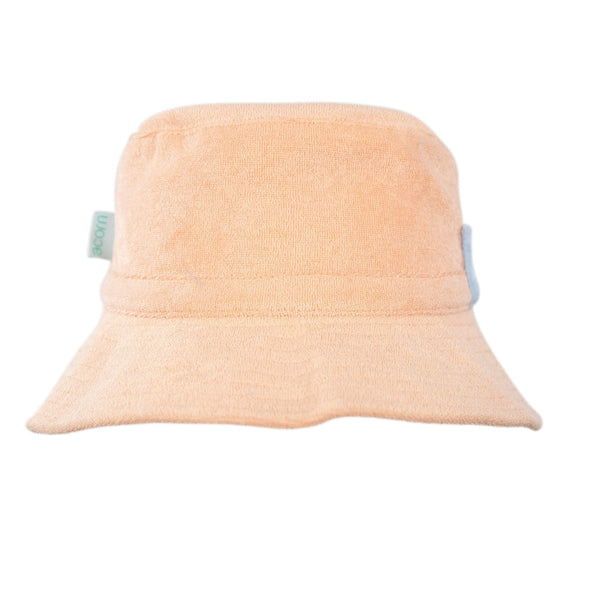 Peach Terry Towelling Bucket Hat - Acorn Kids Accessories