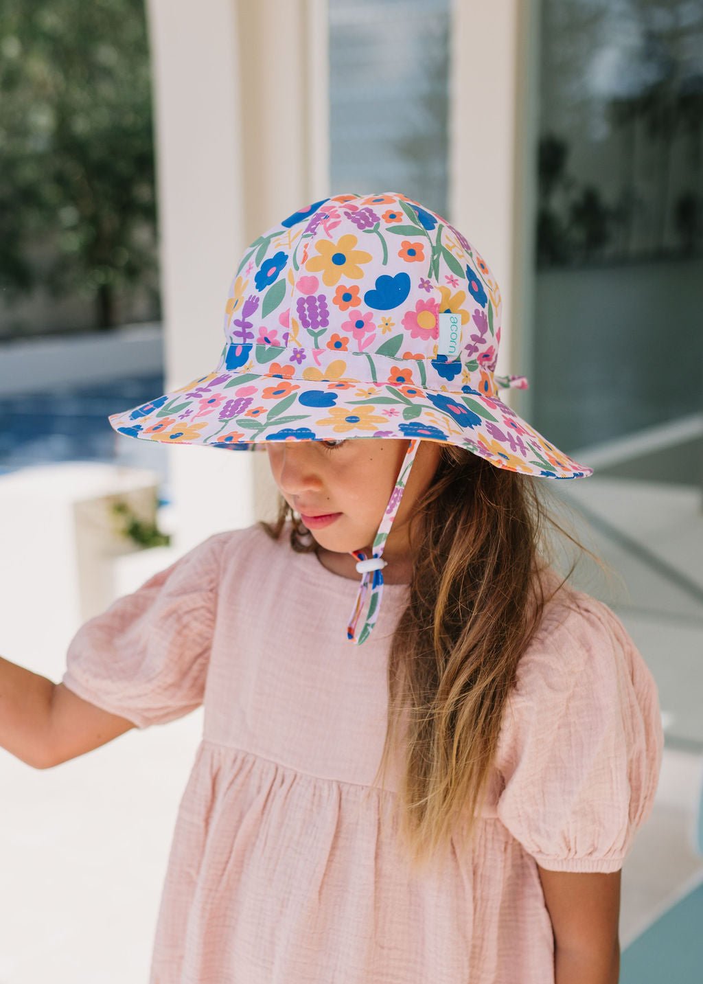 Petal Pop Wide Brim Sunhat - Acorn Kids Accessories