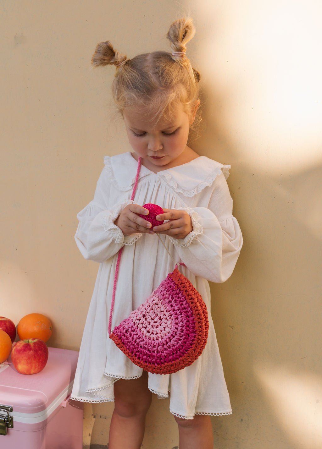 Pink Rainbow Straw Bag - Acorn Kids Accessories