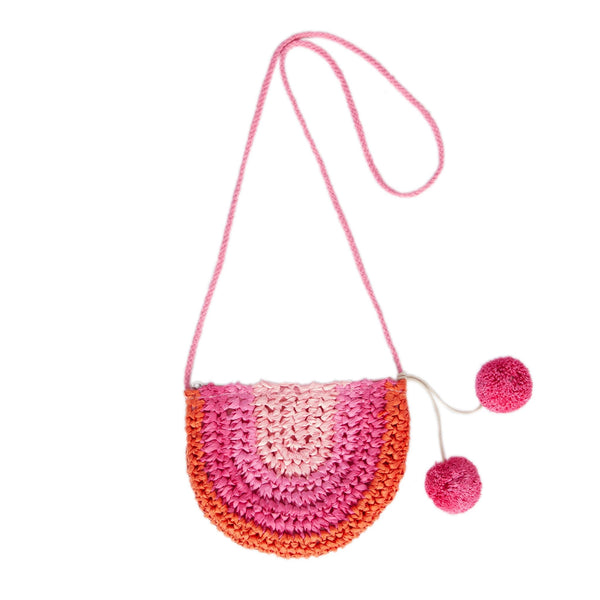 Pink Rainbow Straw Bag - Acorn Kids Accessories