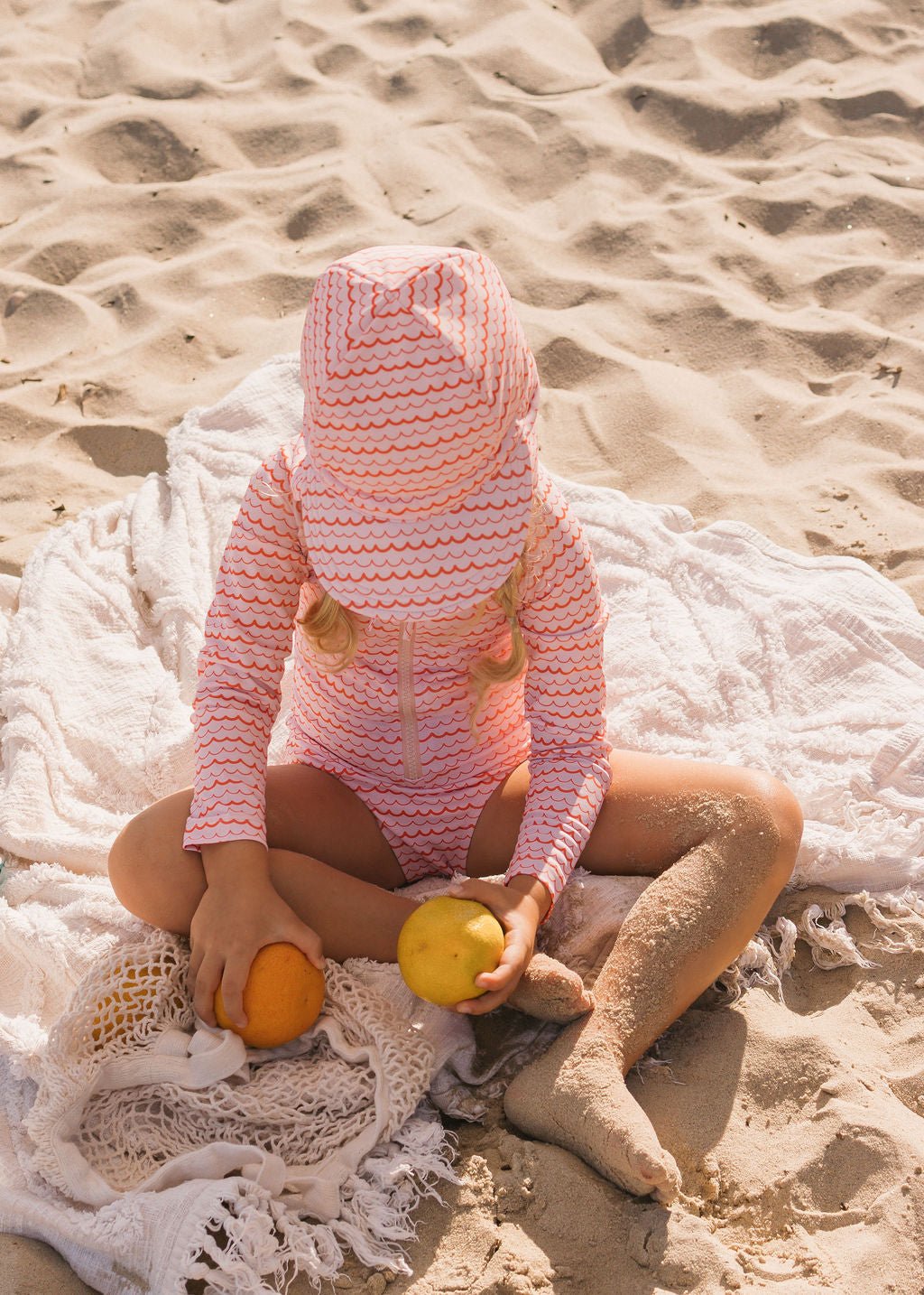 Pink Ripples Swim Flap Cap - Acorn Kids Accessories