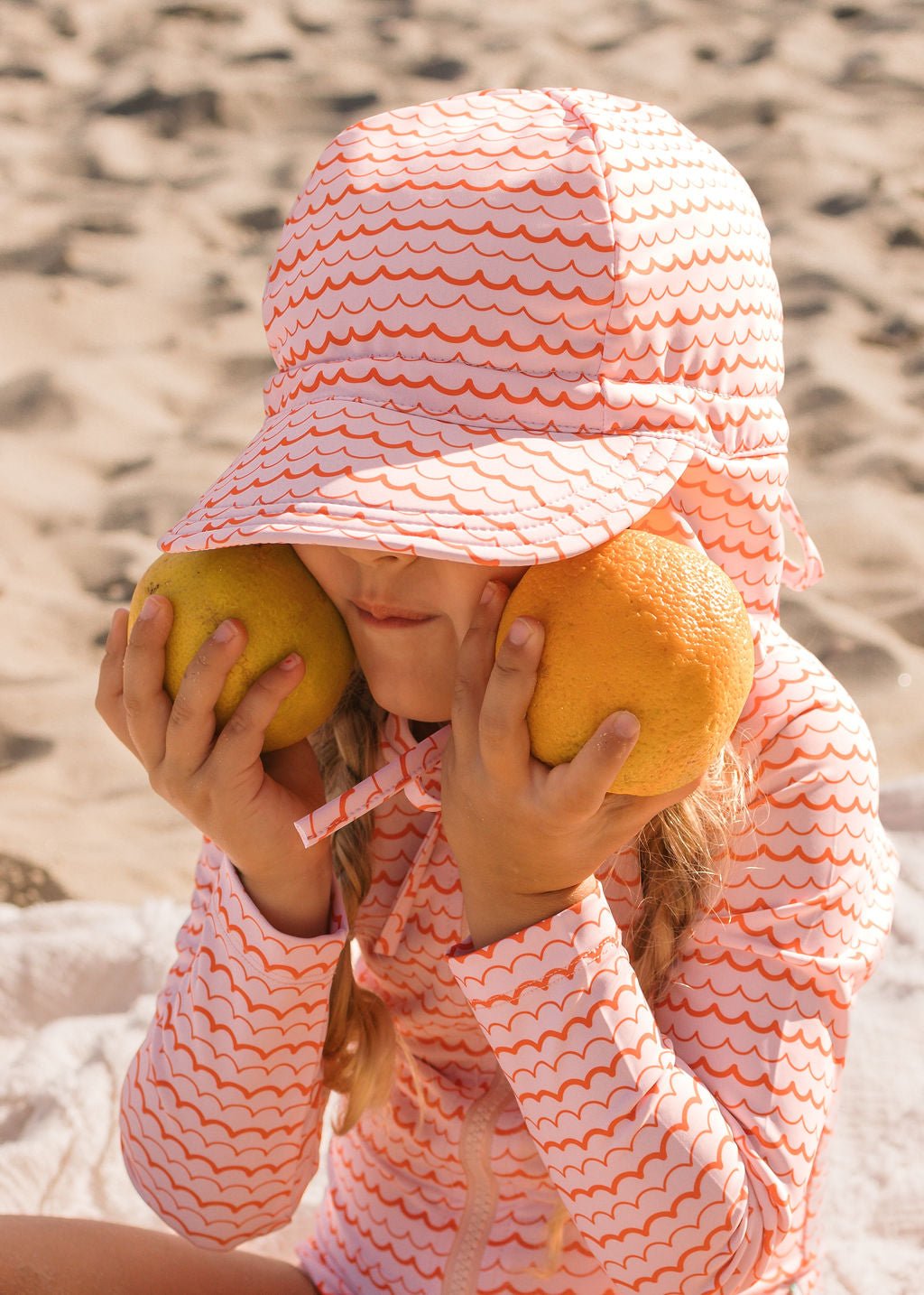 Pink Ripples Swim Flap Cap - Acorn Kids Accessories