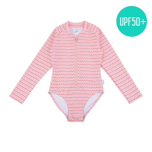 Pink Ripples UPF50+ Swimming Suit - Acorn Kids Accessories
