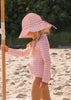 Pink Ripples Wide Brim Swim Hat - Acorn Kids Accessories