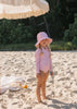 Pink Ripples Wide Brim Swim Hat - Acorn Kids Accessories