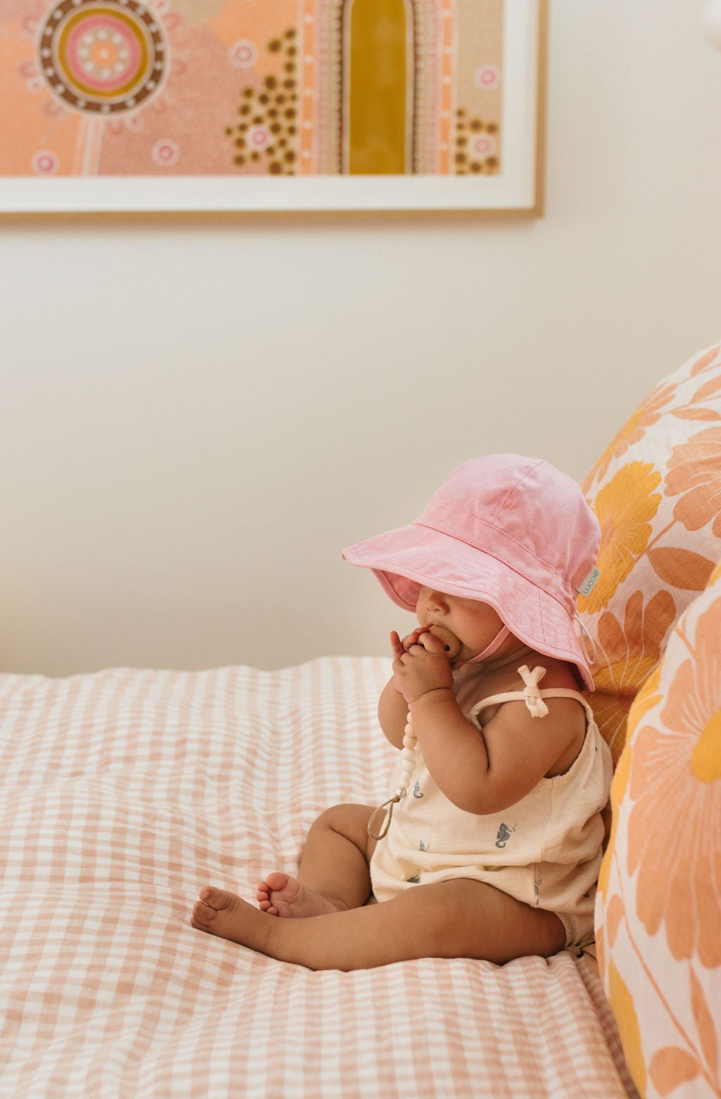 Pink Wide Brim Infant Hat - Acorn Kids Accessories