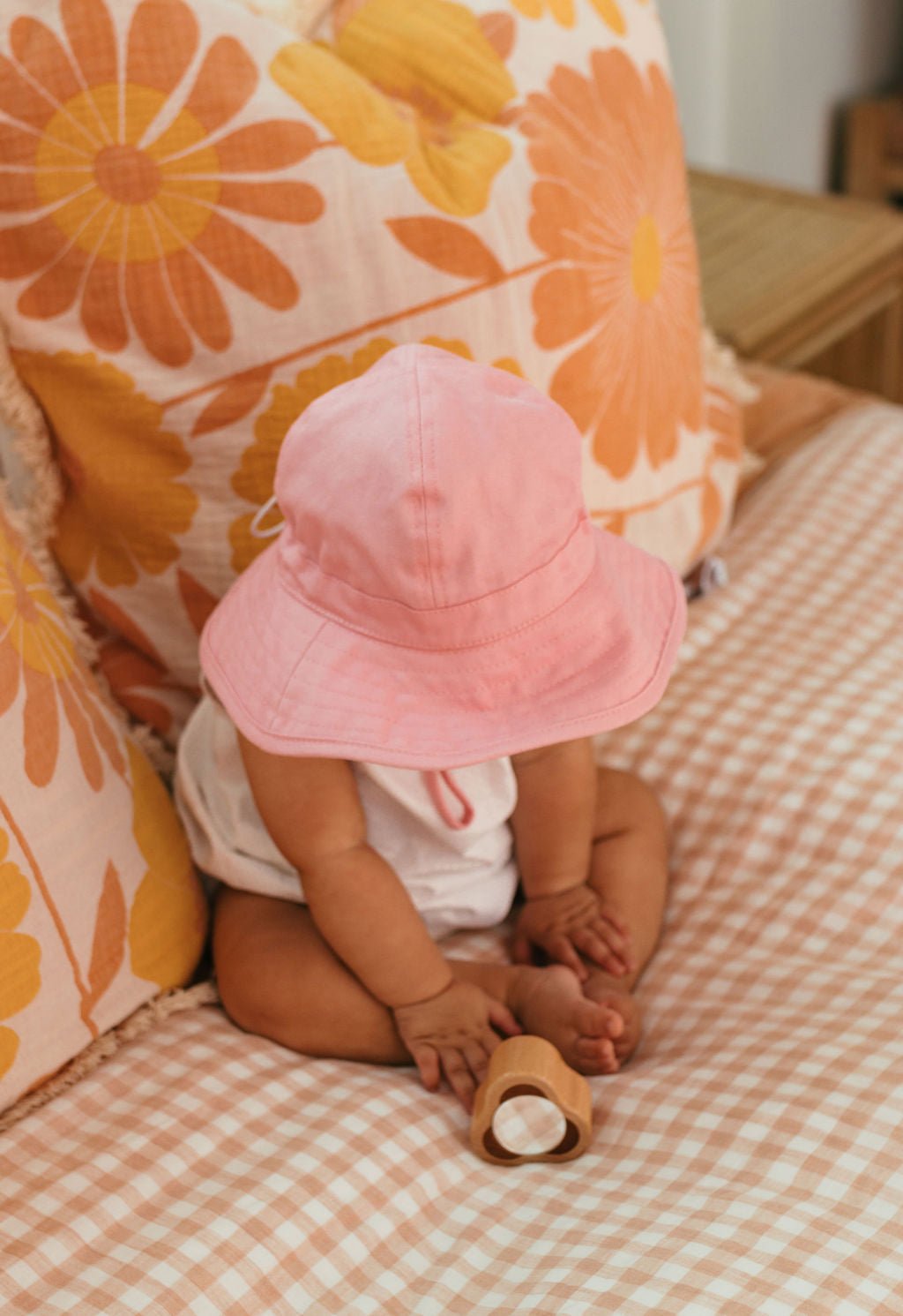 Pink Wide Brim Infant Hat - Acorn Kids Accessories