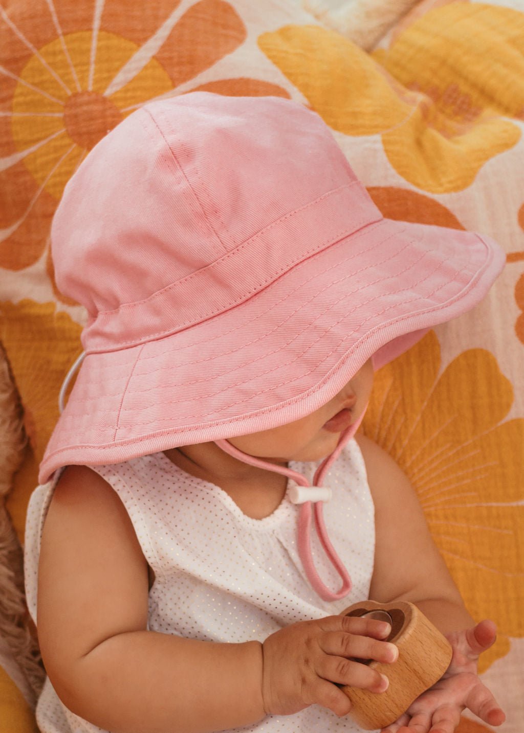 Pink Wide Brim Infant Hat - Acorn Kids Accessories
