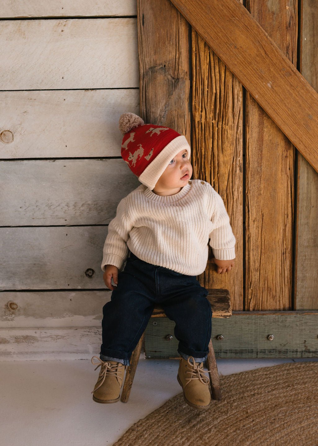 Puppy Dog Merino Beanie - Acorn Kids Accessories