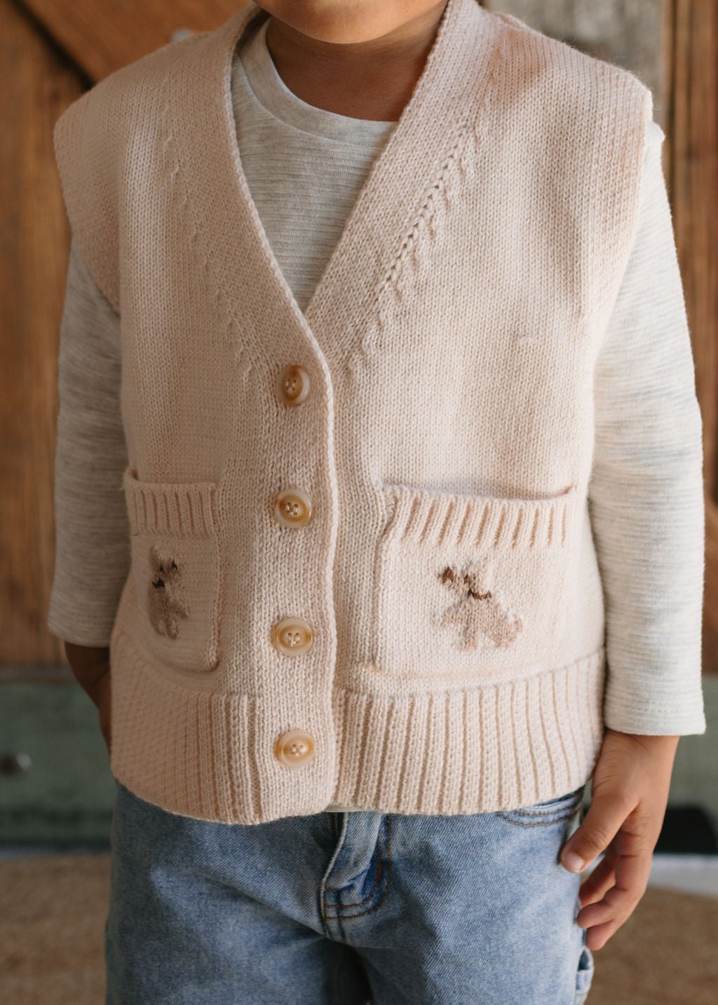 Puppy Dog Merino Vest - Acorn Kids Accessories