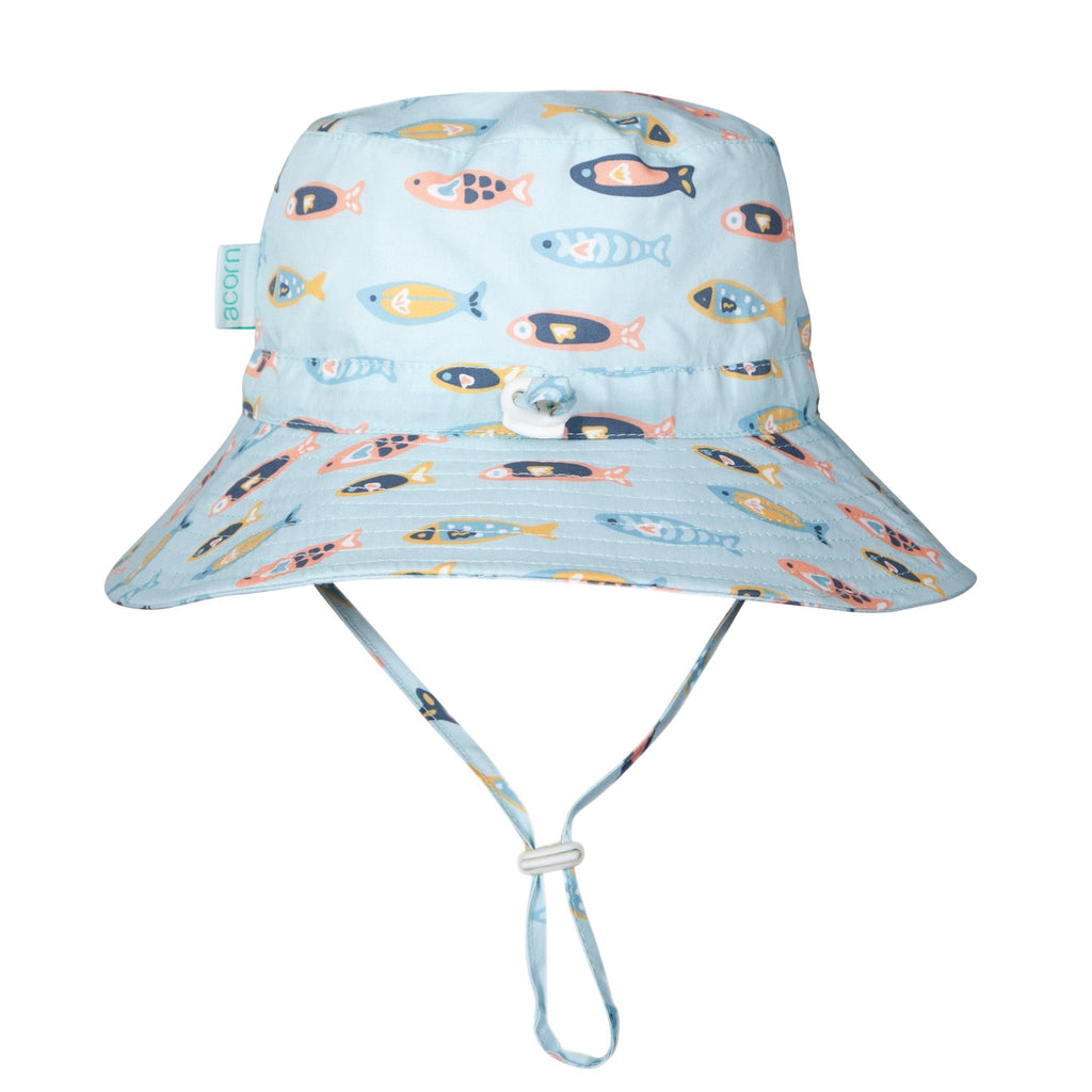 Rainbow Fish Wide Brim Bucket Hat - Acorn Kids Accessories