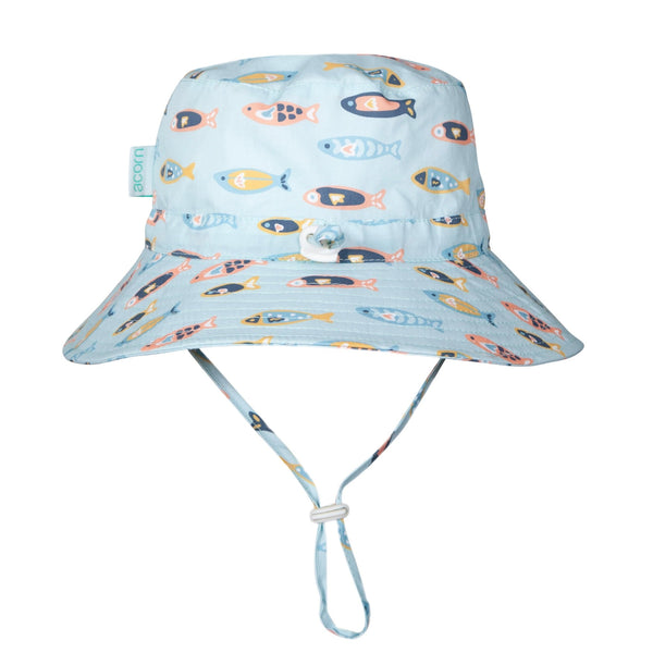 Rainbow Fish Wide Brim Bucket Hat - Acorn Kids Accessories