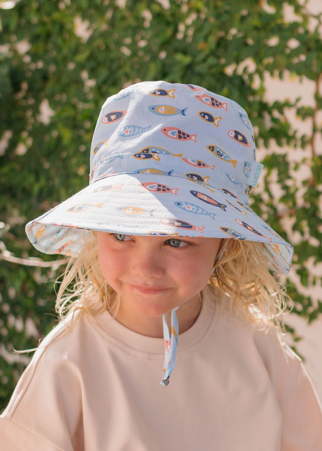 Rainbow Fish Wide Brim Bucket Hat - Acorn Kids Accessories