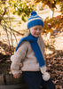 Retro Beanie Blue & Cream - Acorn Kids Accessories