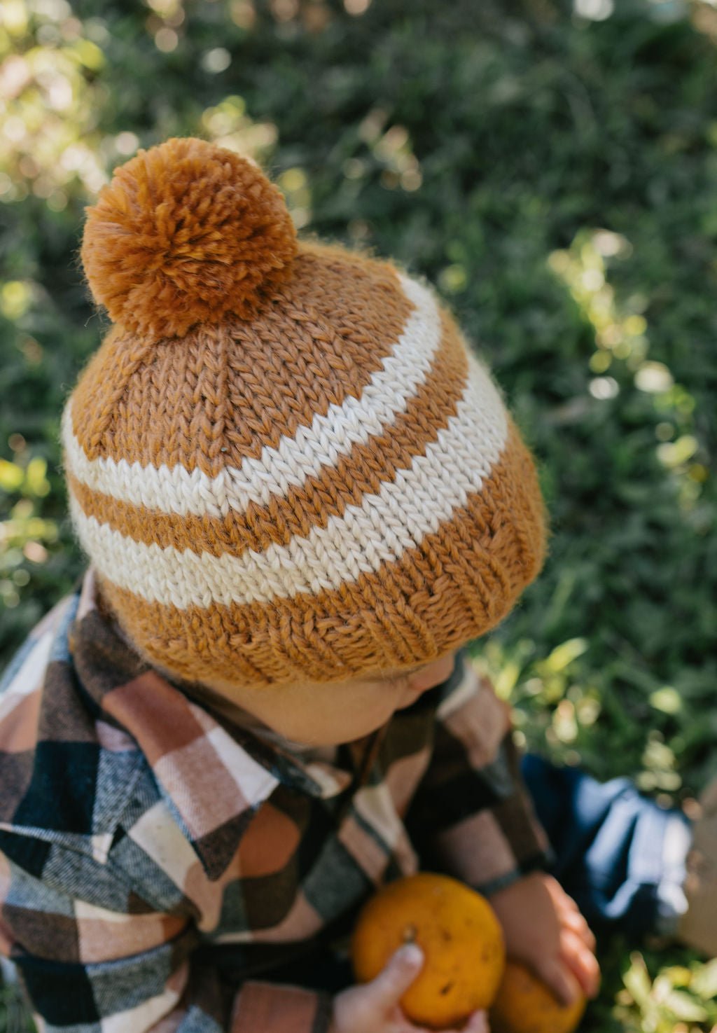 Retro Beanie Caramel & Cream - Acorn Kids Accessories