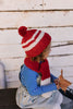 Retro Beanie Red & Cream - Acorn Kids Accessories
