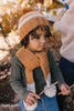 Retro Beanie & Scarf Bundle - Caramel & Cream - Acorn Kids Accessories