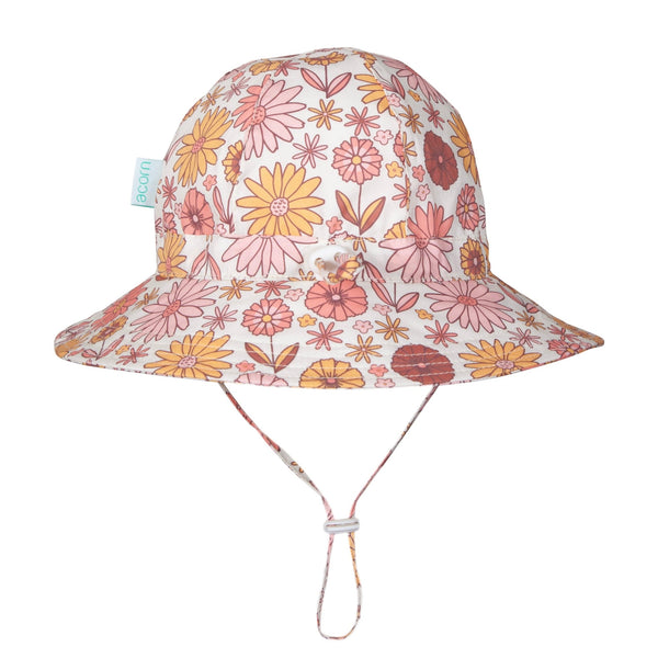 Retro Blooms Wide Brim Sunhat - Acorn Kids Accessories