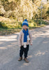 Retro Scarf Blue & Cream - Acorn Kids Accessories