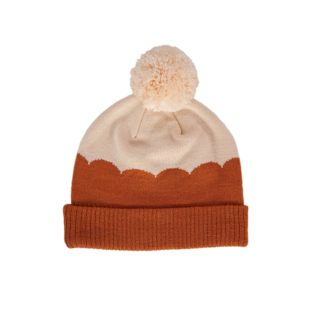 Scalloped Merino Beanie Caramel - Acorn Kids Accessories