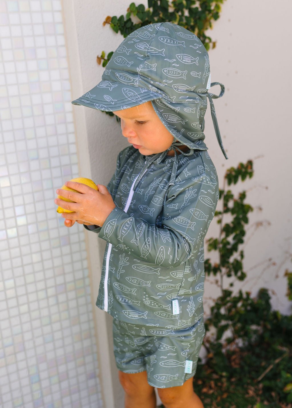 School Of Fish Swim Flap Cap - Acorn Kids Accessories