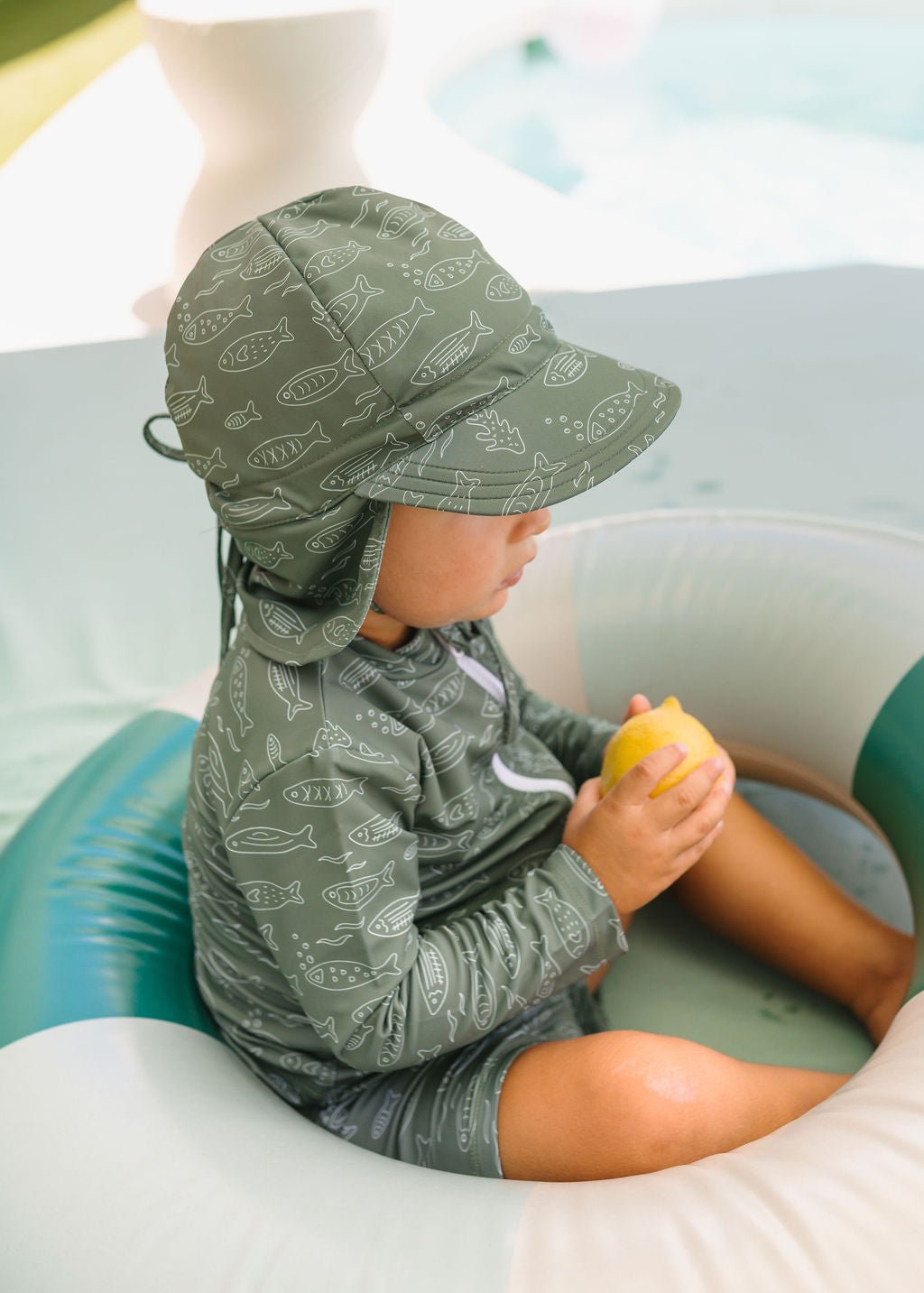 School Of Fish Swim Flap Cap - Acorn Kids Accessories