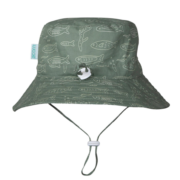 School Of Fish Wide Brim Bucket Hat - Acorn Kids Accessories