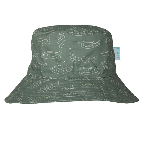 School Of Fish Wide Brim Bucket Hat - Acorn Kids Accessories