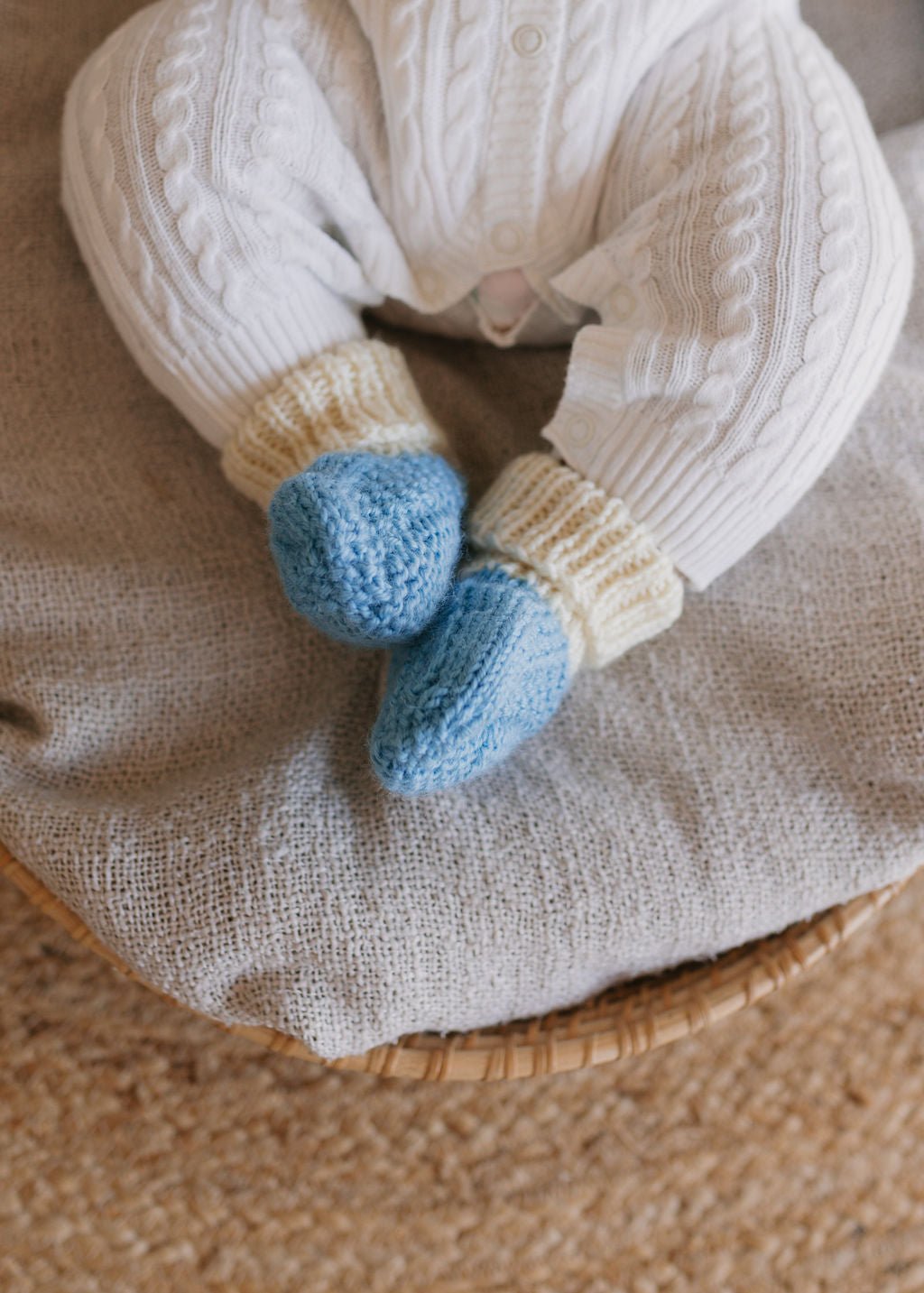 Springbud 100% Merino Booties Blue - Acorn Kids Accessories