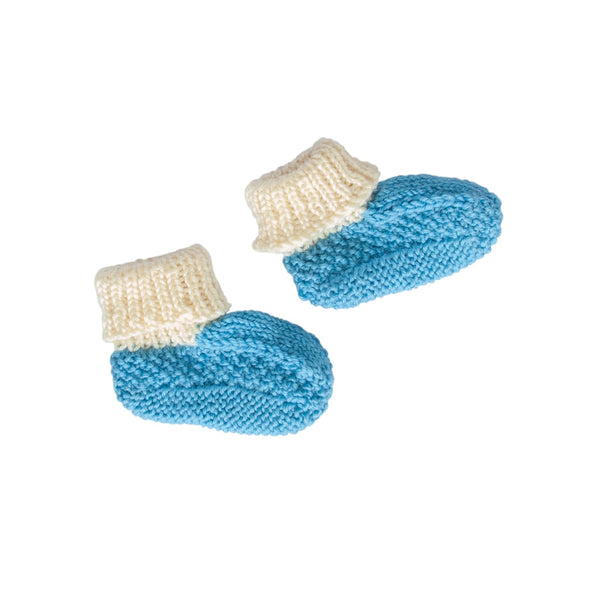 Springbud 100% Merino Booties Blue - Acorn Kids Accessories