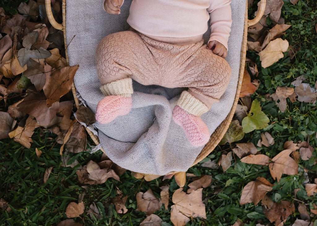 Springbud 100% Merino Booties Pink - Acorn Kids Accessories