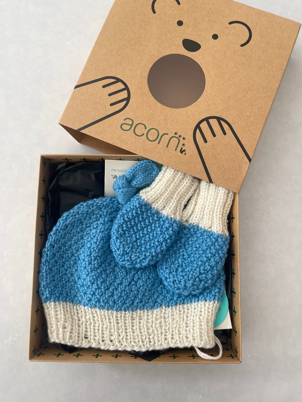 Springbud 100% Merino Gift Set Blue - Acorn Kids Accessories
