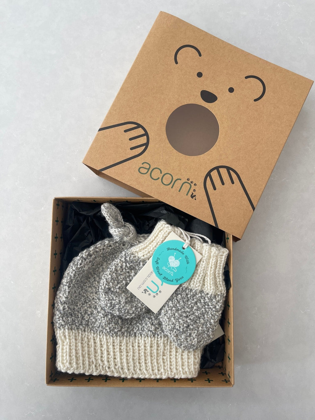 Springbud 100% Merino Gift Set Cloud Marle - Acorn Kids Accessories