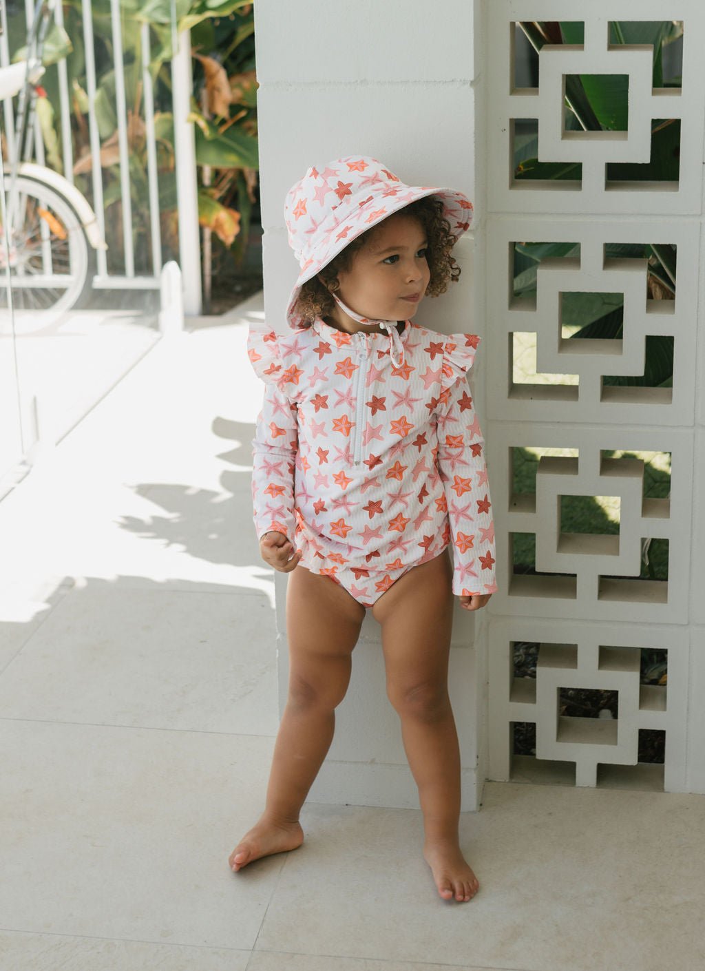 Starfish Wide Brim Swim Hat - Acorn Kids Accessories