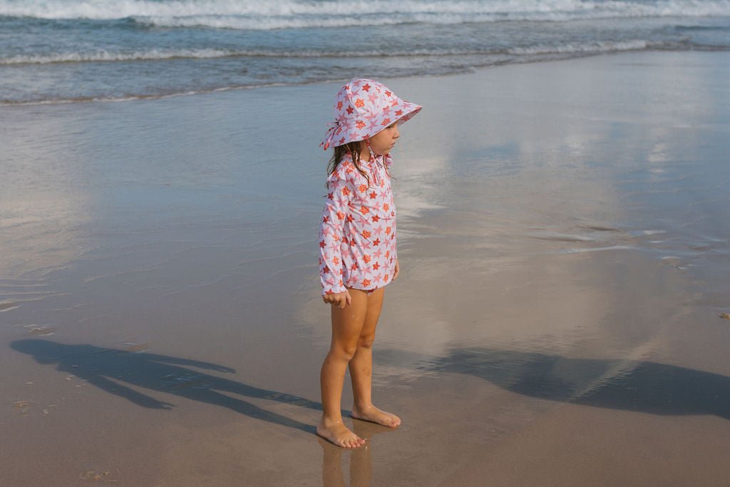 Starfish Wide Brim Swim Hat - Acorn Kids Accessories